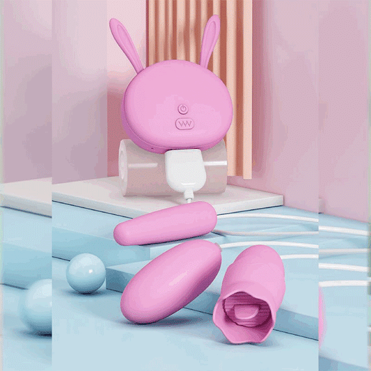 MJS tongue licking round vibrator+backcourt vibrator