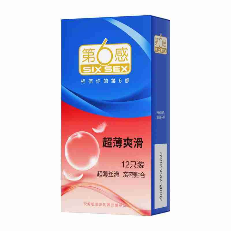 SIX SEX Ultra-thin and smooth  condom pack of twelve