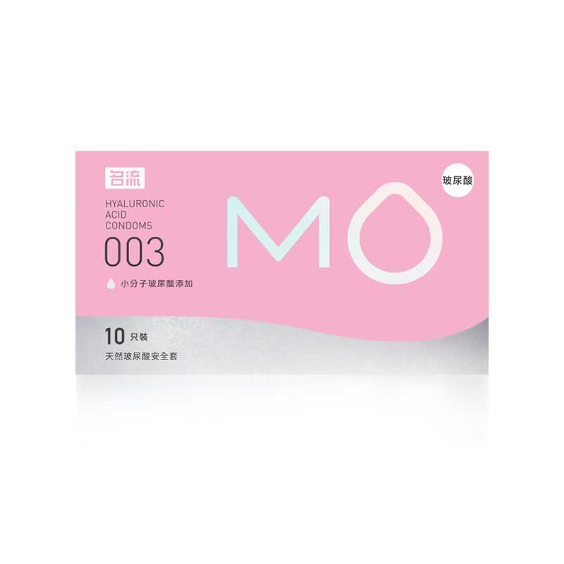 MINGLIU MO 003  Hyaluronic acid pink condom  ten  pcs