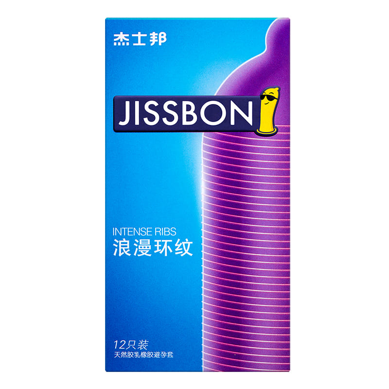 JISSBON  romantic ring pattern condom  twelve  pcs