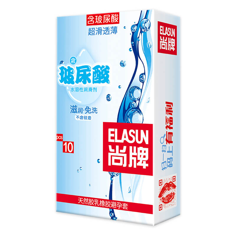 ELASUN  Ultra-smooth and ultra-thin hyaluronic acid condom  ten pcs