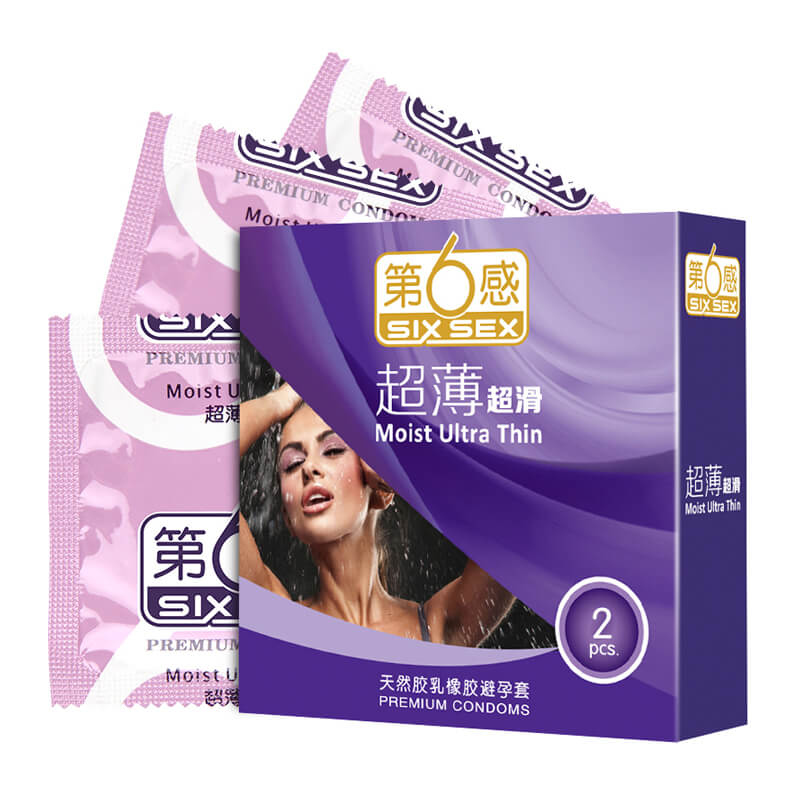 SIX SEX Ultra-thin and ultra-smooth  condom  Customized model  Pack of two