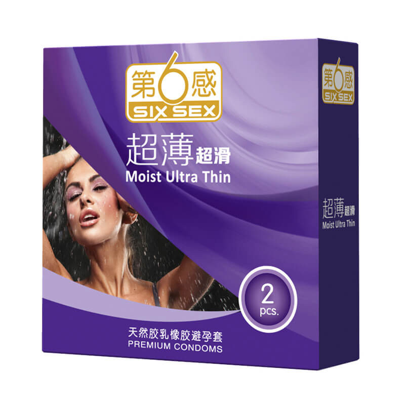 SIX SEX Ultra-thin and ultra-smooth  condom  Customized model  Pack of two