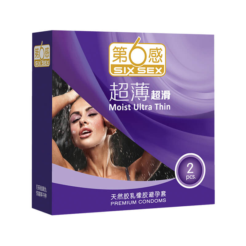 SIX SEX Ultra-thin and ultra-smooth  condom  Customized model  Pack of two