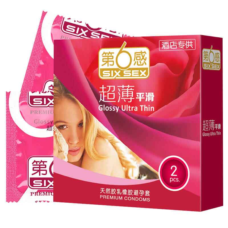 SIX SEX  Ultra-thin and smooth  condom Customized model  Pack of two