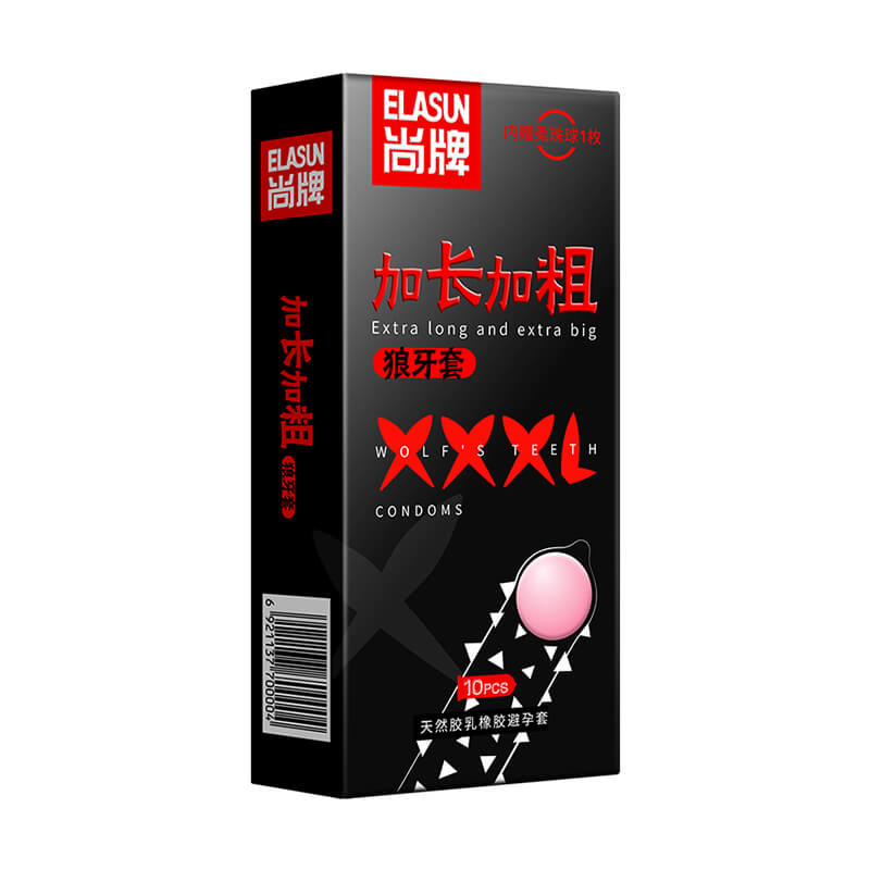 ELASUN Extra long and thick wolf braces  condom  ten pcs