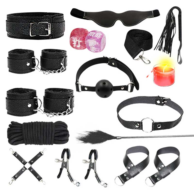 JA plush leather SM fifteen-piece set black
