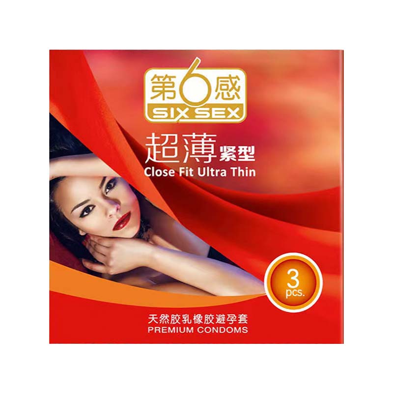 SIX SEX Ultra-thin and compact condom  Pack of  three  49MM