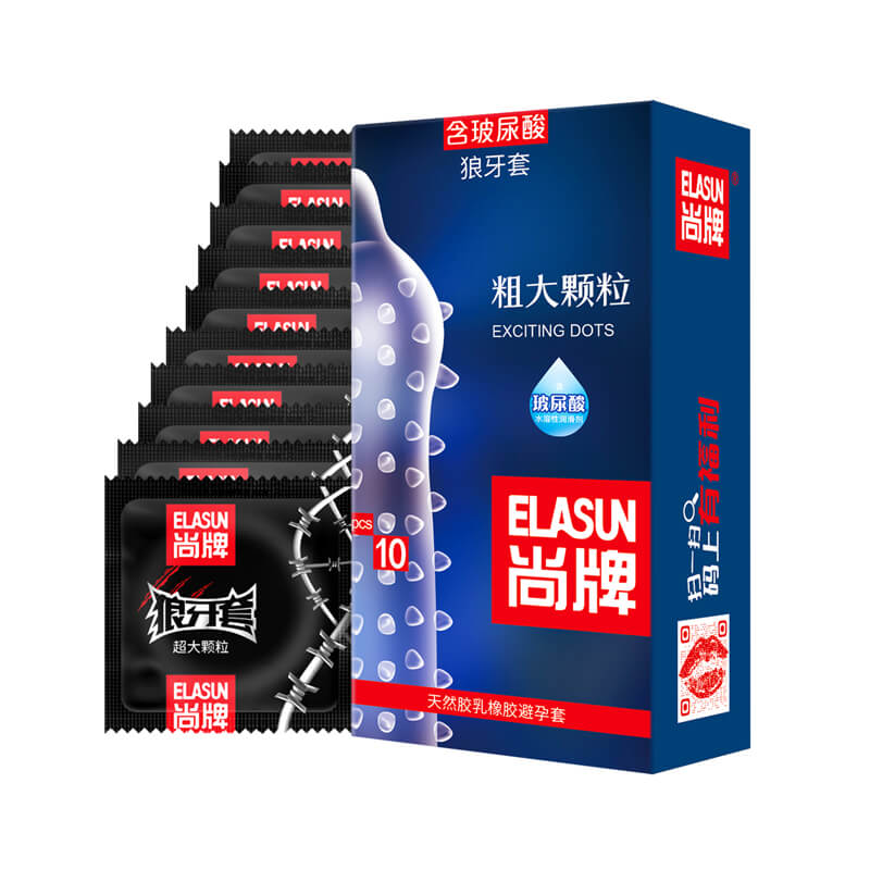 ELASUN   Large particles of hyaluronic acid for wolf tooth braces condom  ten pcs
