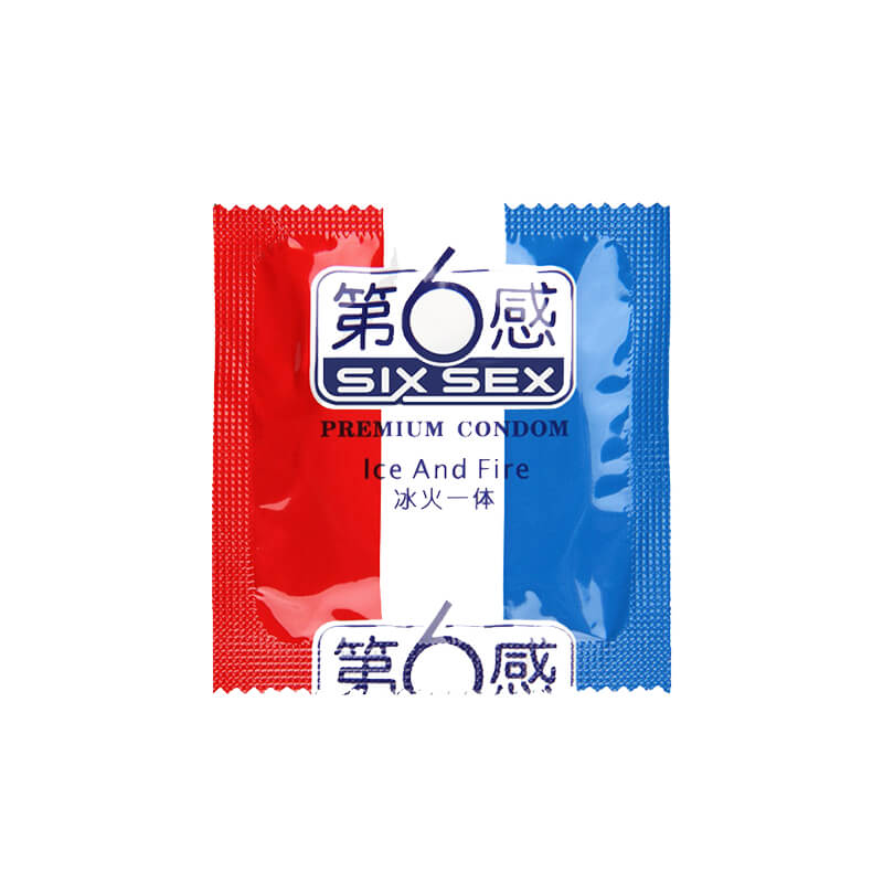SIX SEX   Ice and fire condom  Pack of  three