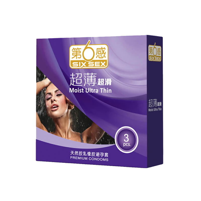 SIX SEX Ultra-thin and ultra-smooth  condom  Pack of three