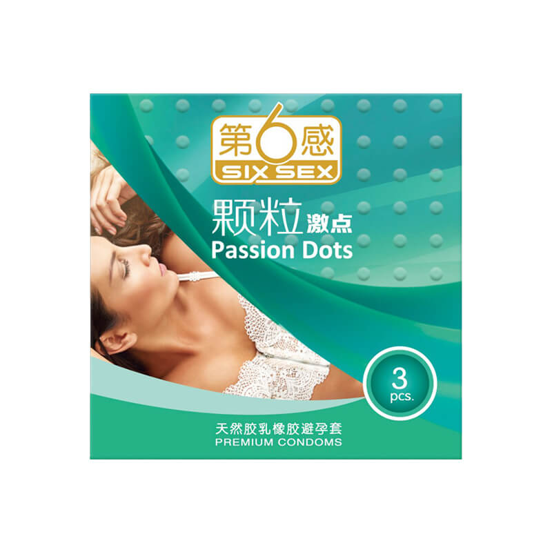 SIX SEX   particles   exciting points condom  Pack of  three