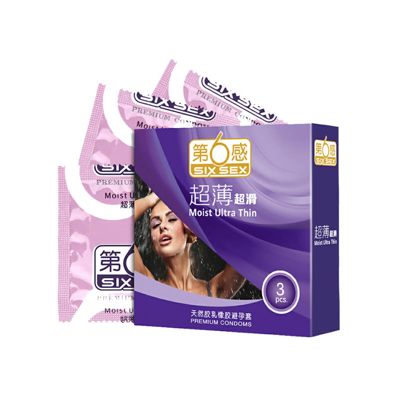 SIX SEX Ultra-thin and ultra-smooth  condom  Pack of three
