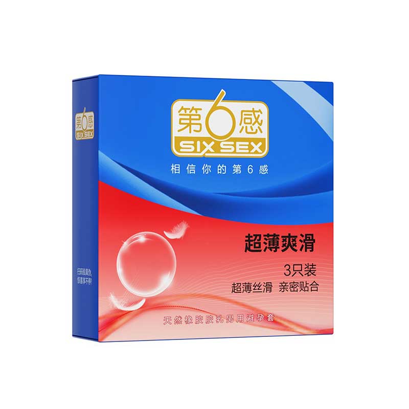 SIX SEX Ultra thin and smooth condom pack of three