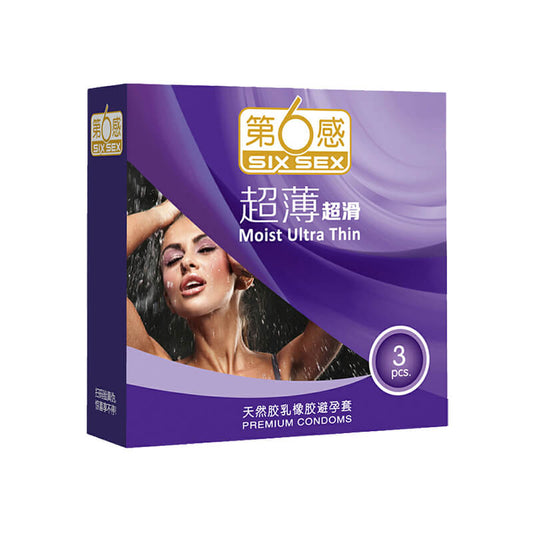 SIX SEX Ultra-thin and ultra-smooth  condom  Pack of three