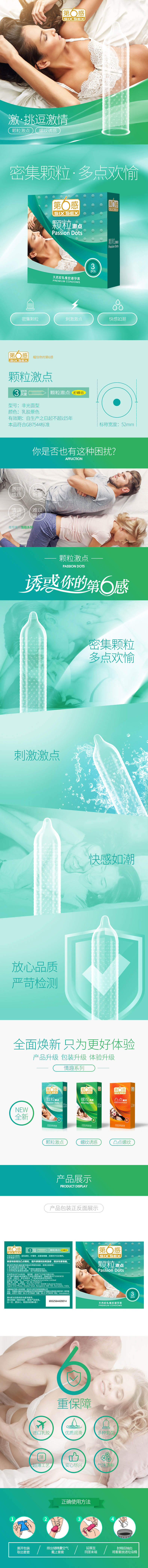 SIX SEX   particles   exciting points condom  Pack of  three