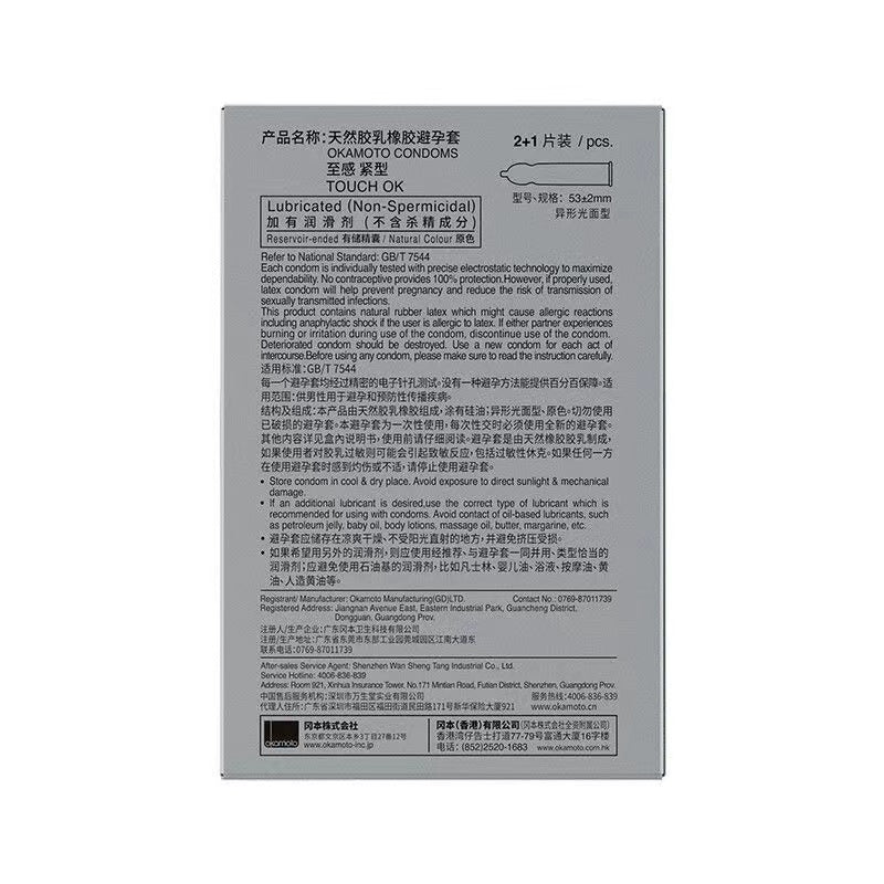 OKAMOTO  Tight compact two + One  grey packaging