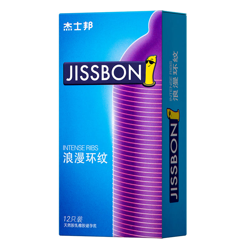 JISSBON  romantic ring pattern condom  twelve  pcs