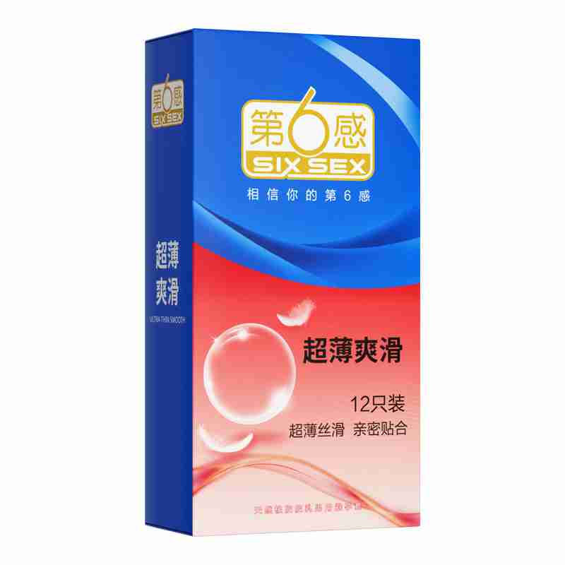 SIX SEX Ultra-thin and smooth  condom pack of twelve