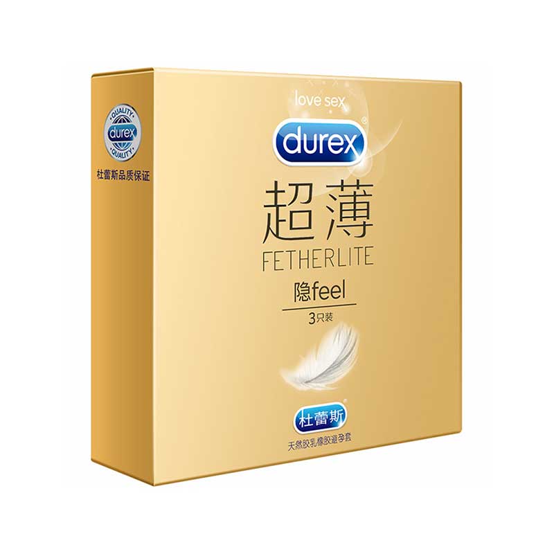 DUREX  gold packaging  ultra-thin  invisible condom Pack of three