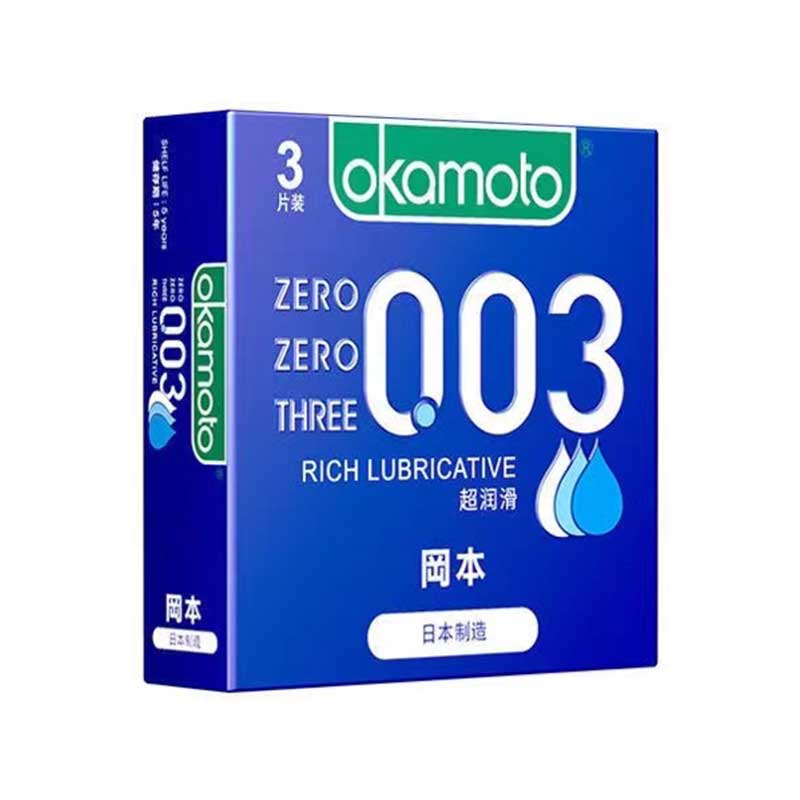 Copy of OKAMOTO 003  Super lubrication  pack of three blue packaging