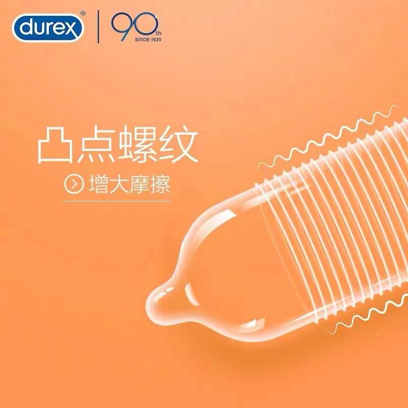 DUREX   raised point thread heat sensation condom Pack of three