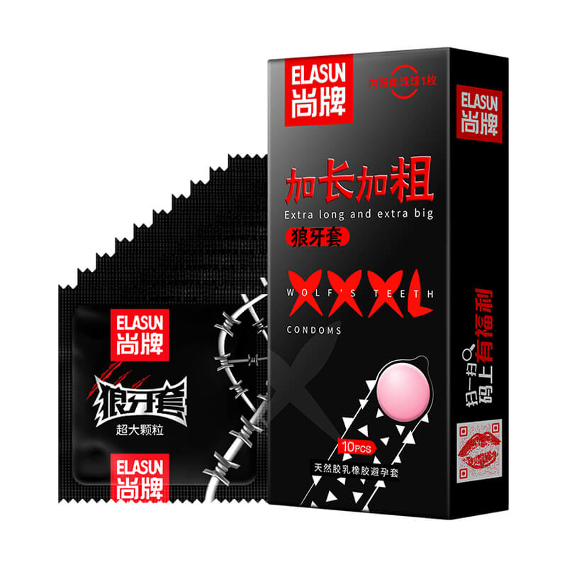 ELASUN Extra long and thick wolf braces  condom  ten pcs