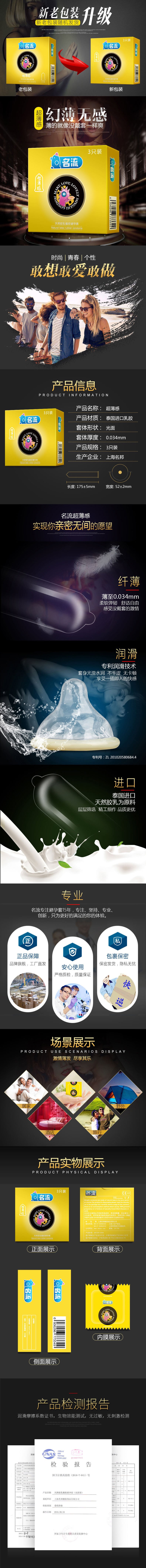 MINGLIU Ultra-thin feeling  condom  three pcs