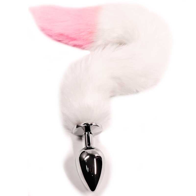 JA fox tail Metal anal plug large size