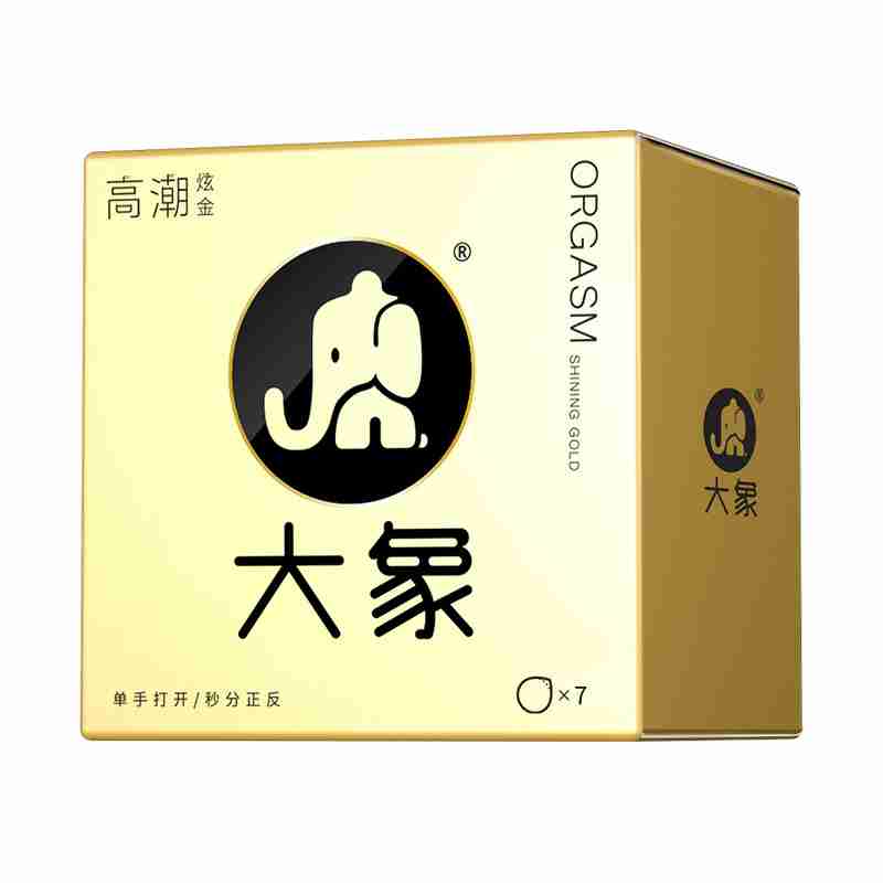ELEPHANT  climax   Dazzling gold condom  Pack of  seven