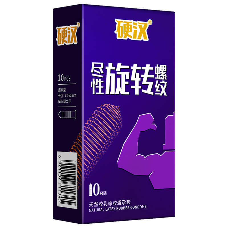 ELASUN tough guy Spin as much as you like Thread  condom  ten pcs