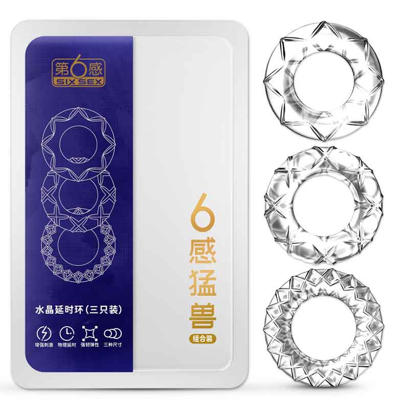 SIX SEX  Beast Crystal Wolf Fang Set of Six Pack