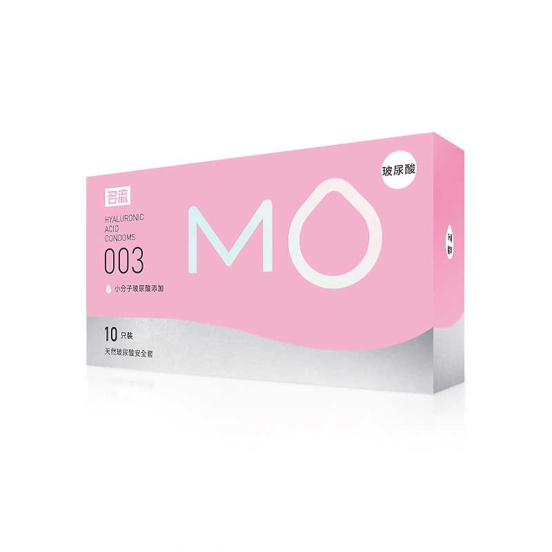 MINGLIU MO 003  Hyaluronic acid pink condom  ten  pcs