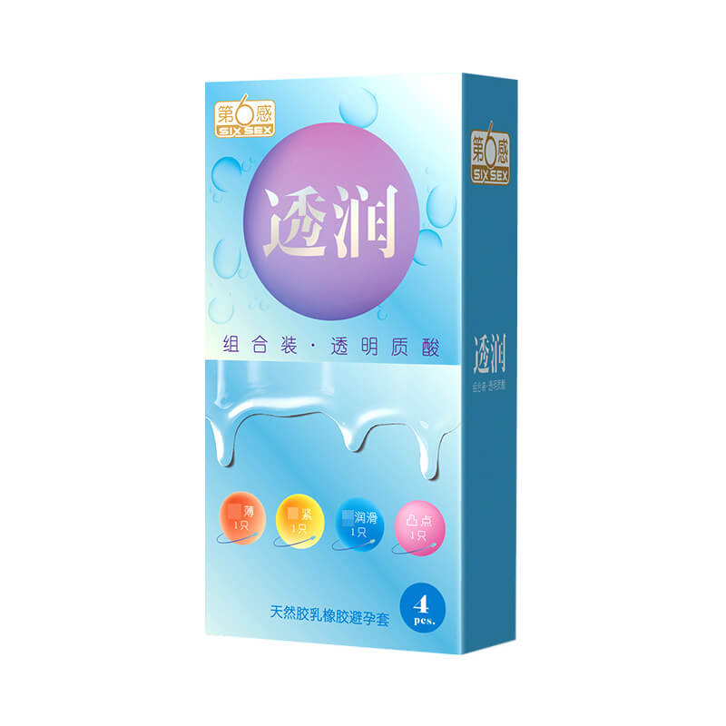 SIX SEX   Lubrication combination  condom  Pack of  four