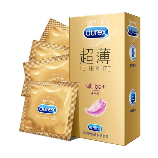 DUREX     gold packaging Ultra-thin and moisturizing  condom Pack of Four Gift pack