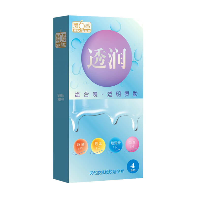 SIX SEX   Lubrication combination  condom  Pack of  four