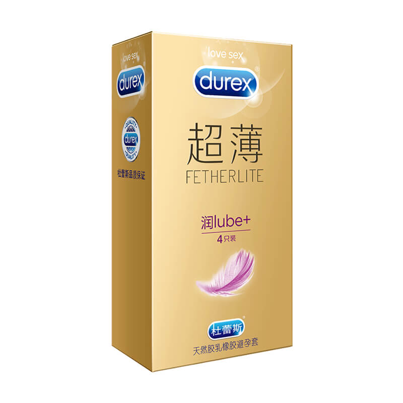 DUREX     gold packaging Ultra-thin and moisturizing  condom Pack of Four Gift pack