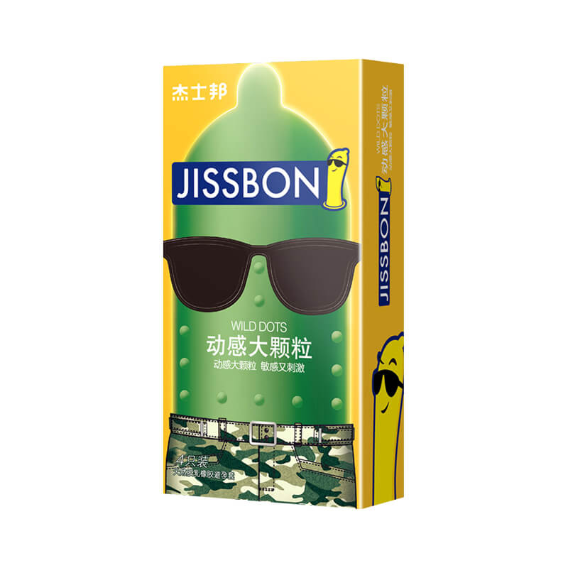 JISSBON Dynamic Large particles  condom  four pcs
