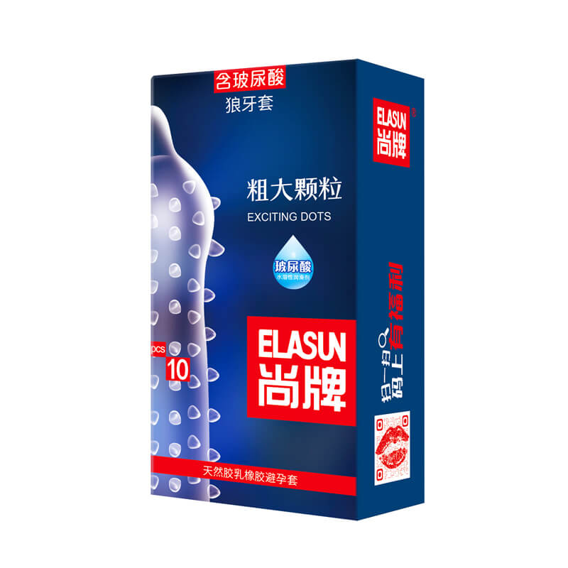 ELASUN   Large particles of hyaluronic acid for wolf tooth braces condom  ten pcs