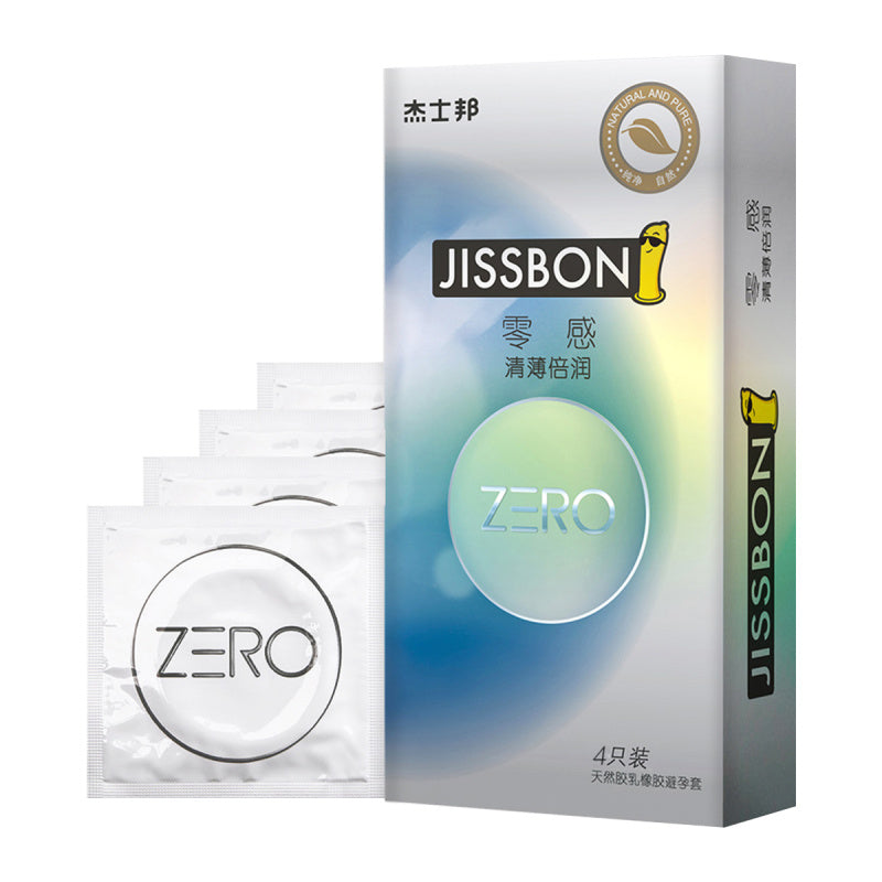 JISSBON  Zero sense Fresh, ultra-thin, ultra-lubricant condom four pcs
