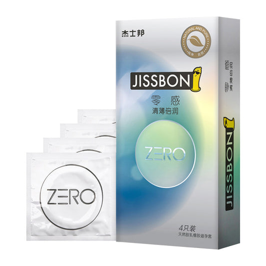JISSBON  Zero sense Fresh, ultra-thin, ultra-lubricant condom four pcs