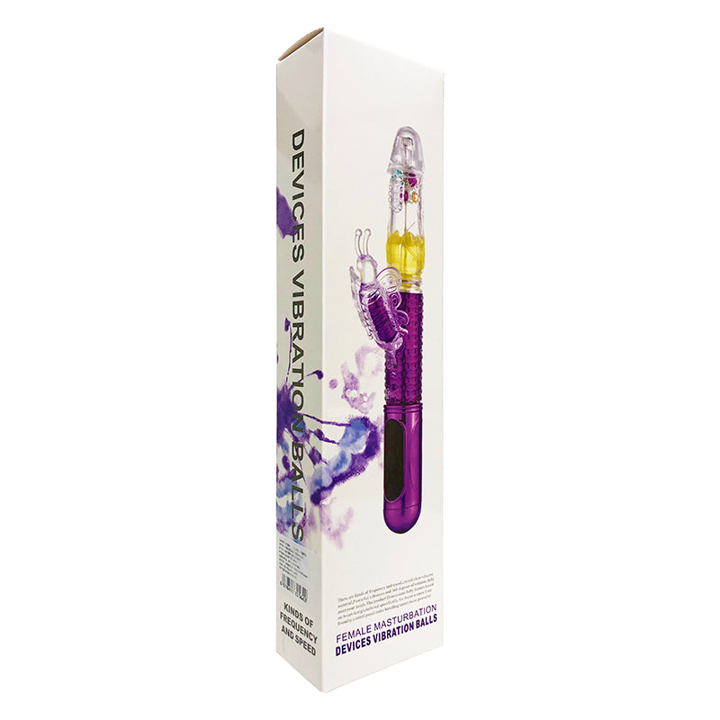 彩珠膨胀伸缩自慰棒