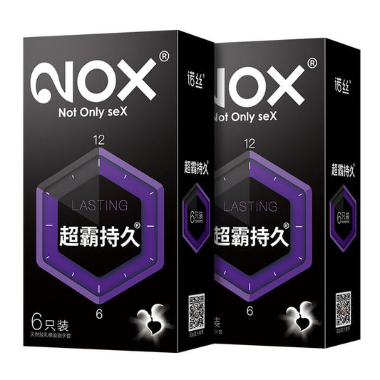 NOX Ultra-thin and durable black condom six pcs