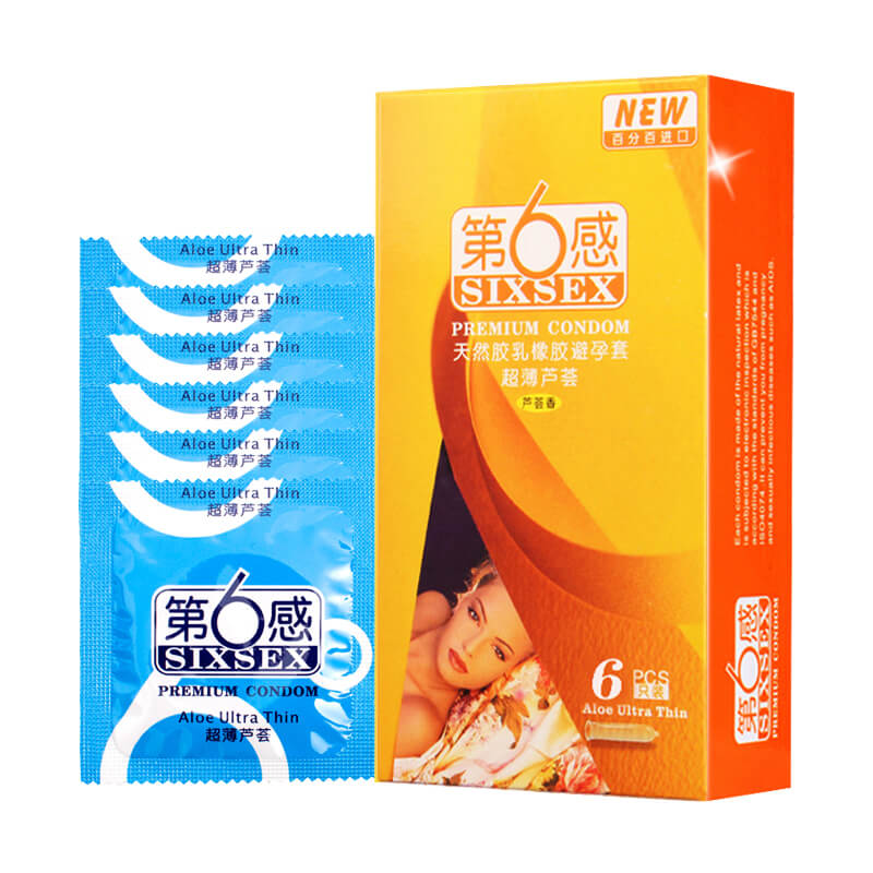 SIX SEX Ultra-thin aloe vera  pack of six