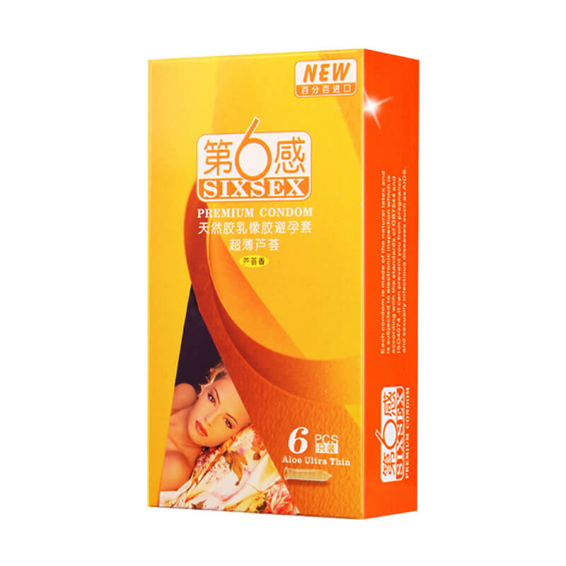 SIX SEX Ultra-thin aloe vera  pack of six