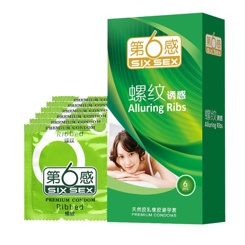 SIX SEX charm  ripple condom  Pack of  six