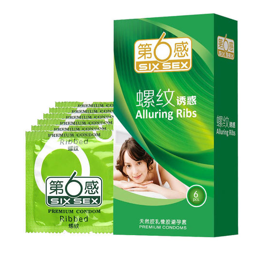 SIX SEX charm  ripple condom  Pack of  six