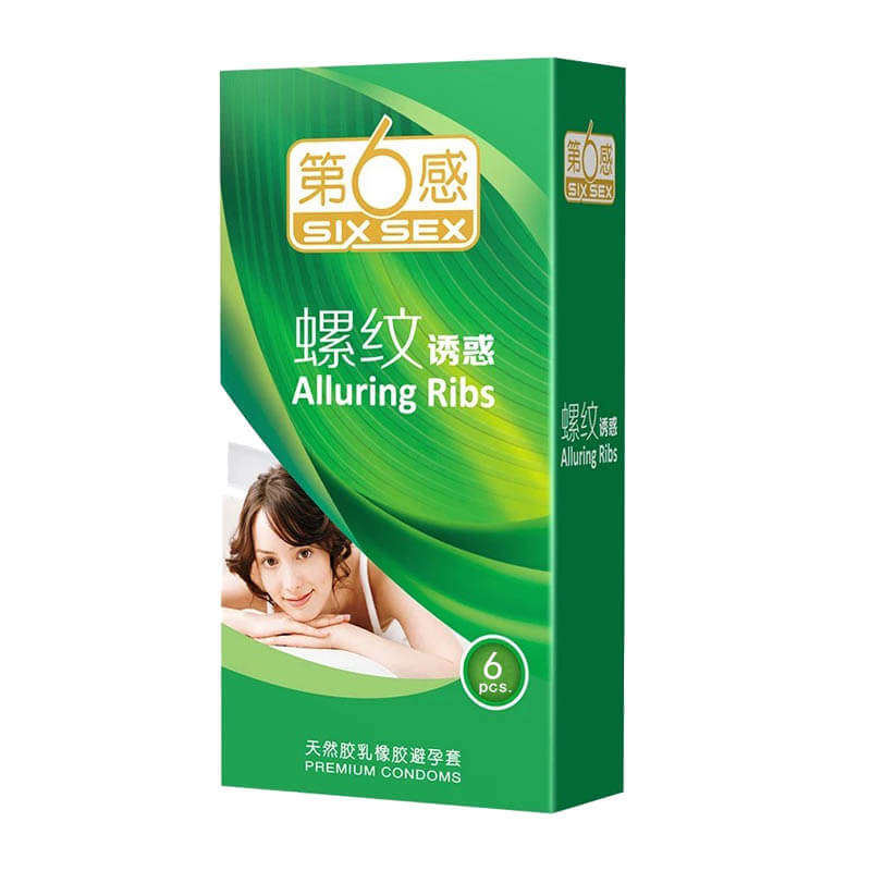 SIX SEX charm  ripple condom  Pack of  six