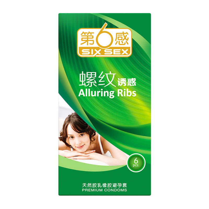 SIX SEX charm  ripple condom  Pack of  six