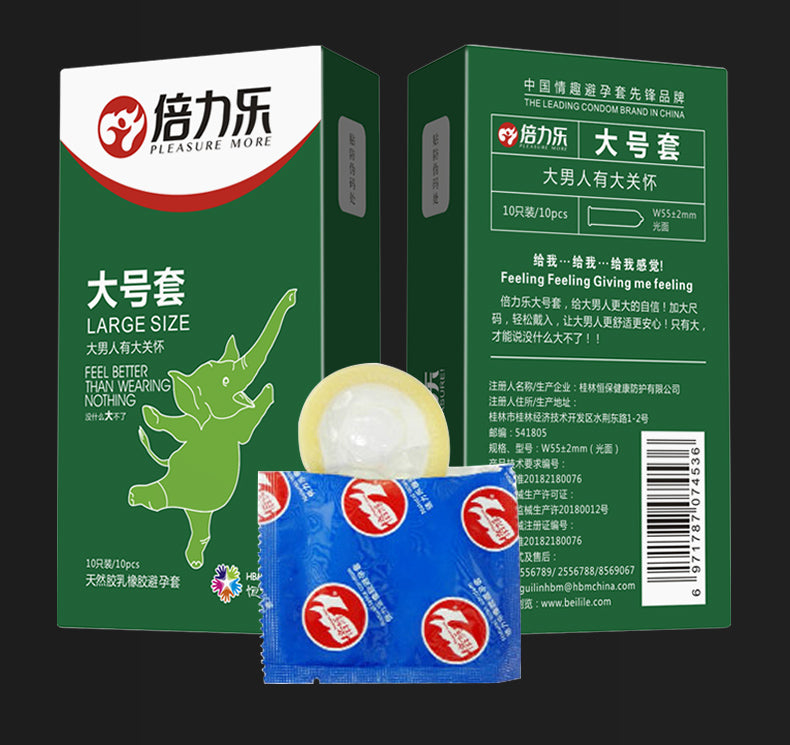 PLEASURE MORE condoms Large condom pack of ten
